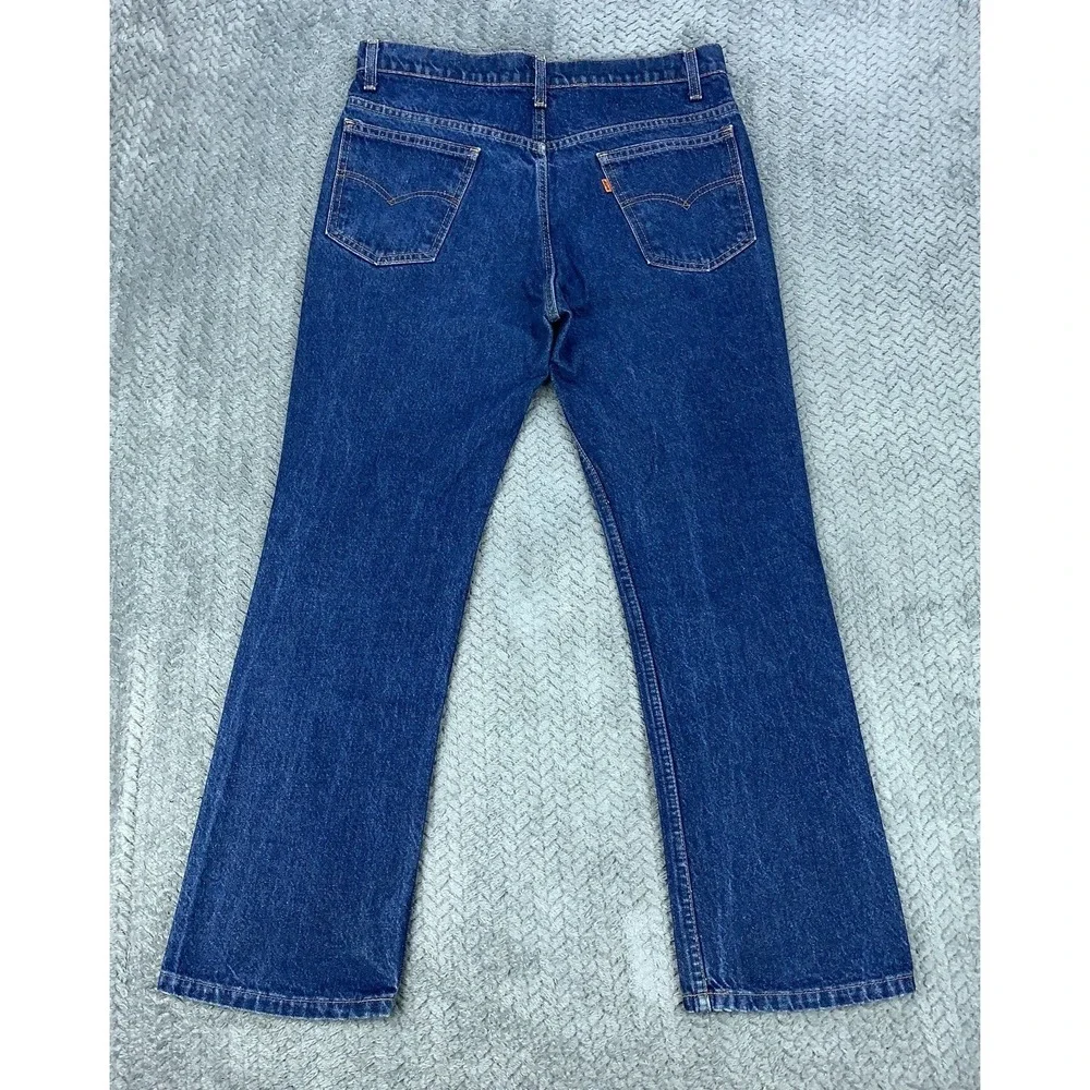 Levi's 517 Jeans Mens 34x30 Bootcut Orange Tab USA Made Vintage Denim 80's Faded